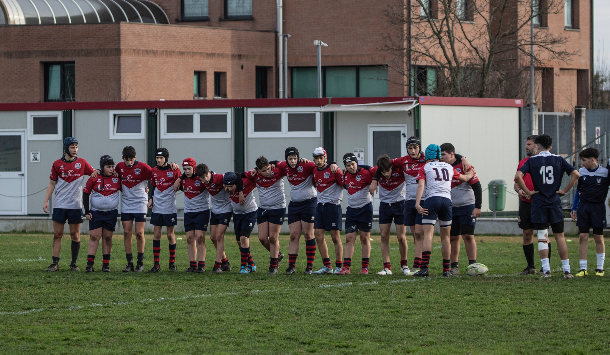 Giocatori u14 nel pre partita